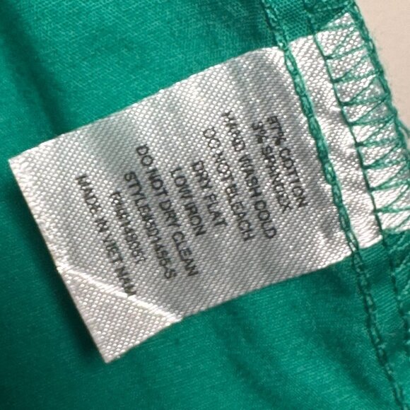 Monteau Los Angeles Kelly Emerald Green Pleated Cap Sleeve Tiered Dress Sz M - Picture 8 of 9